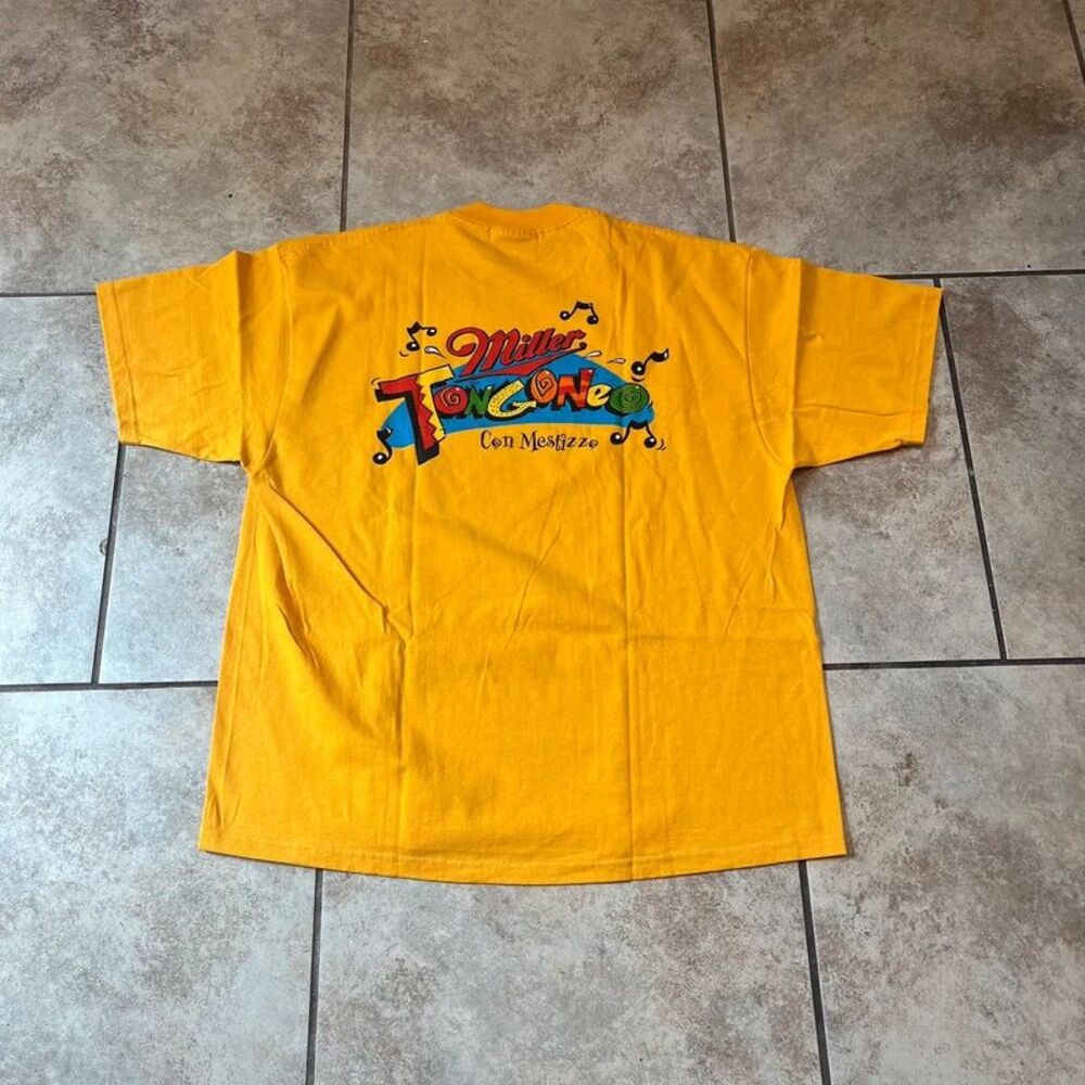 Vintage 1996 Miller Lite El Tongoneo Con Mestizzo Tour Shirt Promo 90s size XL
